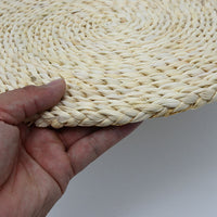 HKM-347731 Woven Corn Table Mats - Round Insulation for Dinner, Tea, and Cup - Available in 11cm, 20cm, 30cm, 40cm
