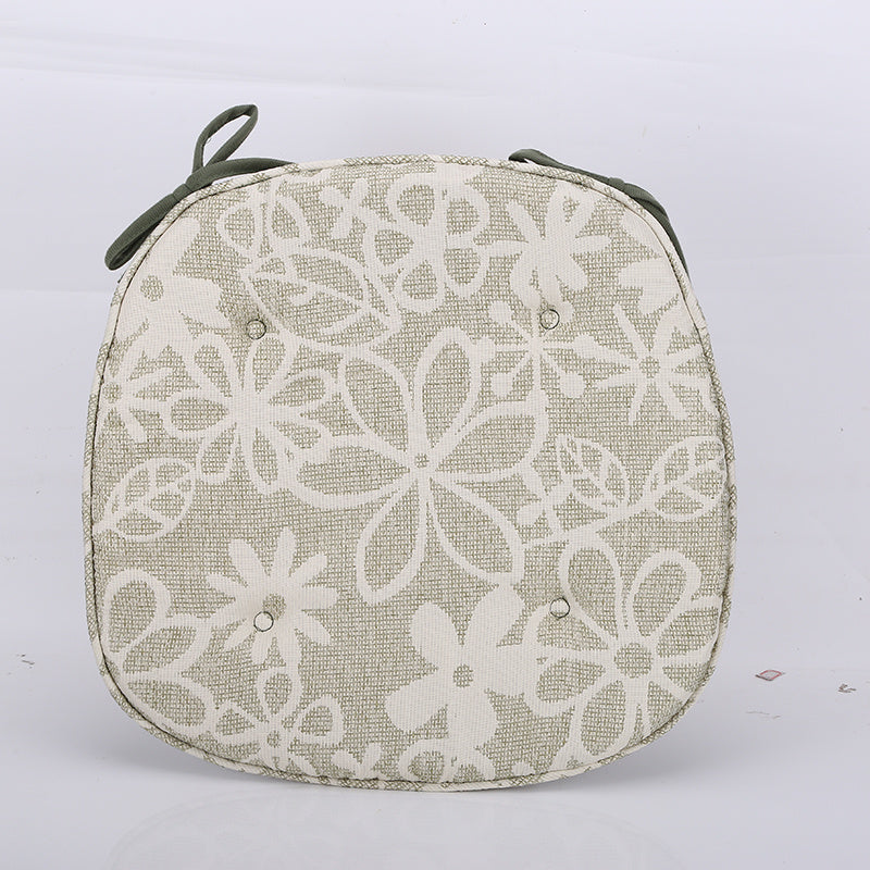 HKM-347795 Elegant Modern Horseshoe Cushion with Plant Floral Design - 43x41CM