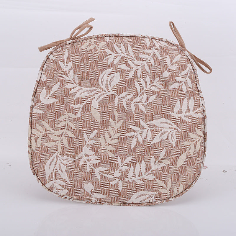 HKM-347795 Elegant Modern Horseshoe Cushion with Plant Floral Design - 43x41CM