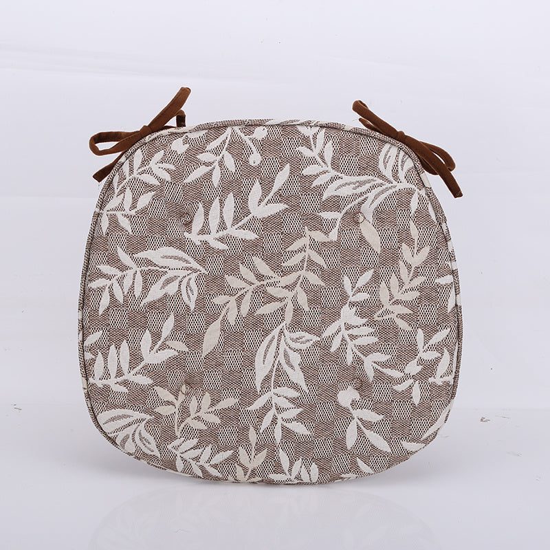 HKM-347795 Elegant Modern Horseshoe Cushion with Plant Floral Design - 43x41CM