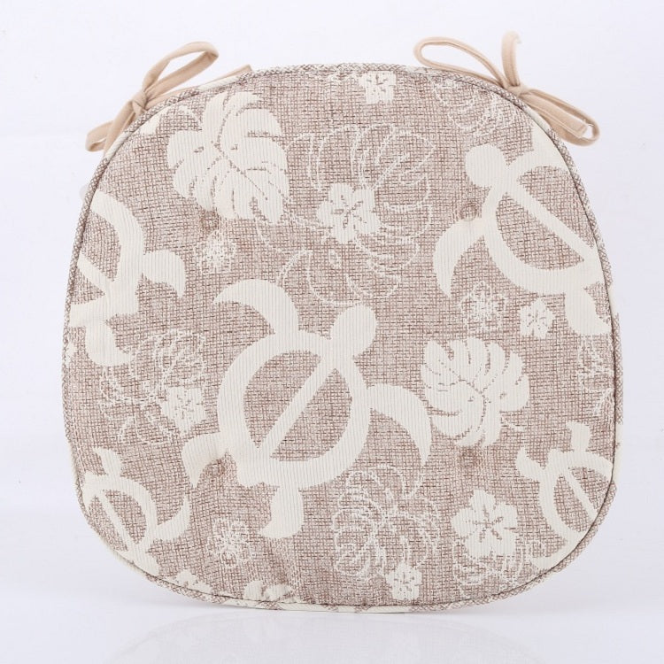 HKM-347795 Elegant Modern Horseshoe Cushion with Plant Floral Design - 43x41CM