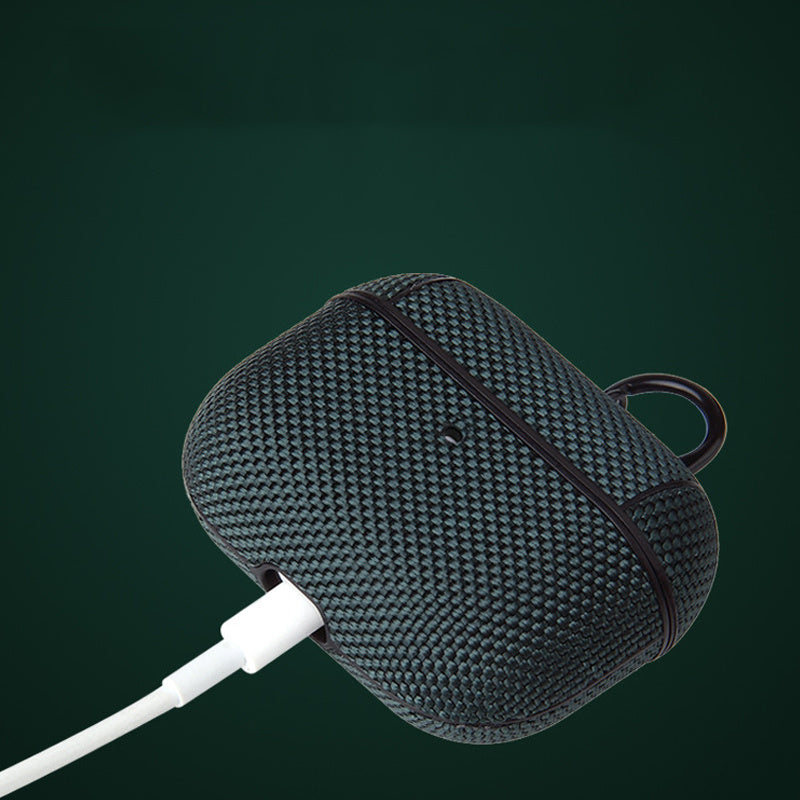 HKM-347795 Flip Hammer Shell Case Compatible with Apple AirPods Pro - Durable Plastic in Black, Blue, Red, Pine Needle Green
