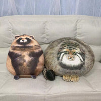 HKM-347859 Plush Simulation Doll: Fox, Raccoon, Rabbit, Medium Size, Soft Toy Pillow