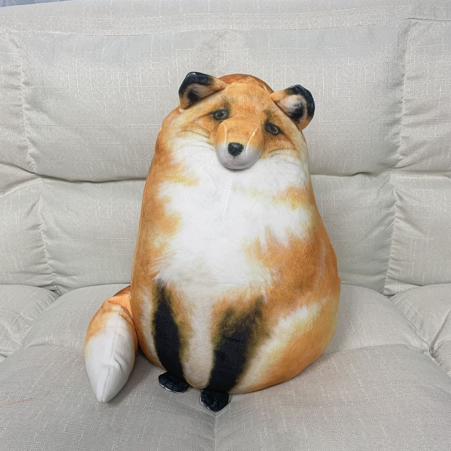 HKM-347859 Plush Simulation Doll: Fox, Raccoon, Rabbit, Medium Size, Soft Toy Pillow