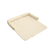 HKM-347923 Cozy Corduroy Pet Bed with Neck Pillow - Soft, Thick Mat for Dogs and Cats, Perfect for Home and Outdoor Use, 75x75cm