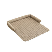 HKM-347923 Cozy Corduroy Pet Bed with Neck Pillow - Soft, Thick Mat for Dogs and Cats, Perfect for Home and Outdoor Use, 75x75cm