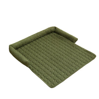 HKM-347923 Cozy Corduroy Pet Bed with Neck Pillow - Soft, Thick Mat for Dogs and Cats, Perfect for Home and Outdoor Use, 75x75cm