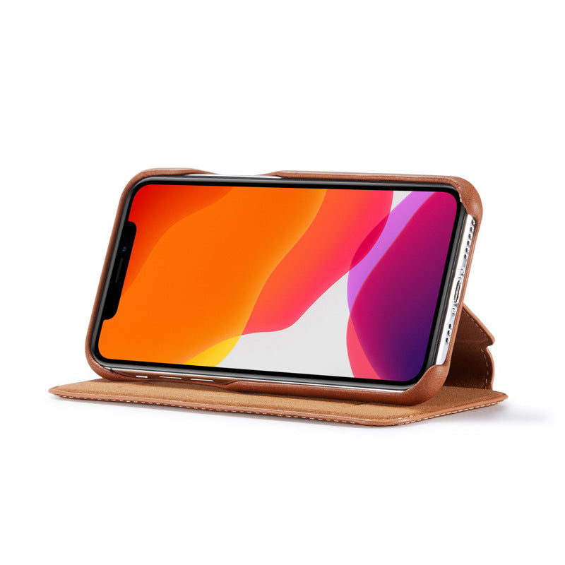 HKM-347987 Frosted Flip Leather Business Phone Case - Dust-Proof, Shock-Proof, Scratch-Proof Protection in Multiple Colors