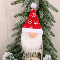 HKM-348179 Christmas Themed Red Wine Bottle Cover - Festive Decoration for Home and Holiday Gifts (22cm x 9cm)