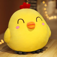 HKM-348179 Squinting Yellow Chicken Plush Doll - Cartoon Cushion/Pillow, Available in Three Sizes