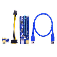 HKM-348243 PCI-E 1X to 16X Extension Adapter with 60CM Soft Wire and LED Indicators