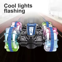 HKM-348307 Amphibious Remote-Controlled Car with Lights, 2.4G Dual Control, Gravity Sensing, for Ages 5 and Up