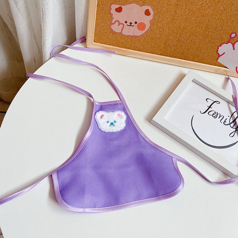 HKM-348307 Thin Pet Working Apron for Hair Control - Available in Lemon Yellow, Taro Purple, Coffee Brown, and Sapphire Blue in Various Sizes