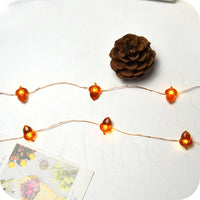 HKM-348499 LED Christmas Light String - 20 Lights, 2m Length, 3AA Powered, Adjustable Lamp Spacing