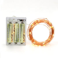 HKM-348499 LED Christmas Light String - 20 Lights, 2m Length, 3AA Powered, Adjustable Lamp Spacing