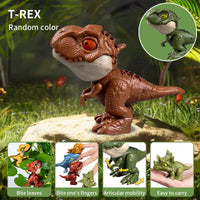 HKM-348691 Mini Finger Biting Dinosaur Fidget Toy for Kids Ages 5 and Up, Plastic Stress Relief Toy