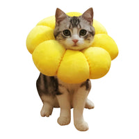 HKM-348755 Adjustable Sunflower Recovery Collar for Pets - Soft Edge Protective Cone for Wound Healing