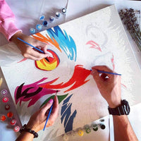 HKM-348819 DIY Digital Oil Painting Kit for Living Room and Bedroom Decoration with Canvas, Brushes, and Pigments