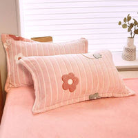 HKM-348947 Double-sided Fleece Winter Pillowcase, Coral Fleece, 48x74cm, Available Single or Pair