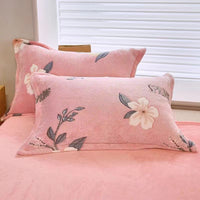 HKM-348947 Double-sided Fleece Winter Pillowcase, Coral Fleece, 48x74cm, Available Single or Pair