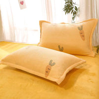 HKM-348947 Double-sided Fleece Winter Pillowcase, Coral Fleece, 48x74cm, Available Single or Pair