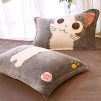 HKM-348947 Double-sided Fleece Winter Pillowcase, Coral Fleece, 48x74cm, Available Single or Pair