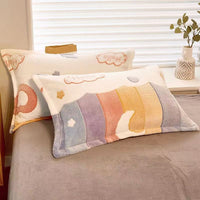 HKM-348947 Double-sided Fleece Winter Pillowcase, Coral Fleece, 48x74cm, Available Single or Pair