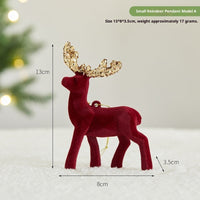 HKM-349011 Christmas Sequined Elk Decor with Flocking Detail - Various Styles Available