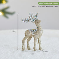 HKM-349011 Christmas Sequined Elk Decor with Flocking Detail - Various Styles Available