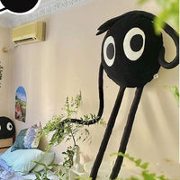 HKM-349011 Plush Cartoon Anime Pillow Doll - Long Legs Briquette, Pink Flower, or Small Yellow Star - Creative Sofa Bedroom Accent
