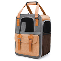 HKM-349075 Portable Folding Pet Backpack Bag - Breathable Oxford Cloth for Cats and Dogs in Various Colors