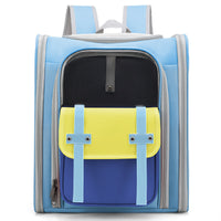 HKM-349075 Portable Folding Pet Backpack Bag - Breathable Oxford Cloth for Cats and Dogs in Various Colors