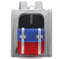 HKM-349075 Portable Folding Pet Backpack Bag - Breathable Oxford Cloth for Cats and Dogs in Various Colors