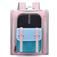 HKM-349075 Portable Folding Pet Backpack Bag - Breathable Oxford Cloth for Cats and Dogs in Various Colors