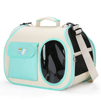 HKM-349075 Portable Folding Pet Backpack Bag - Breathable Oxford Cloth for Cats and Dogs in Various Colors
