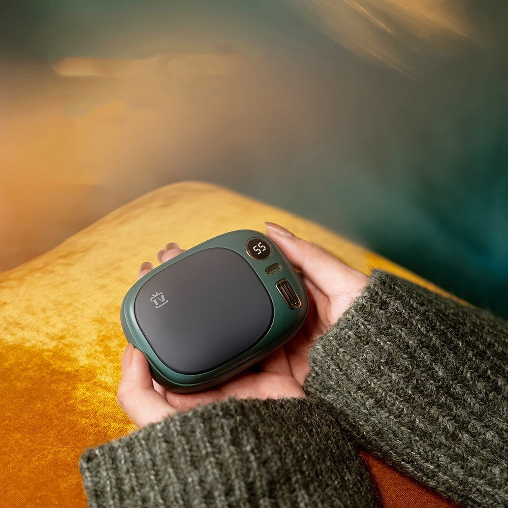 HKM-349075 USB Rechargeable Double-Sided Heating Hand Warmer with Power Bank Function