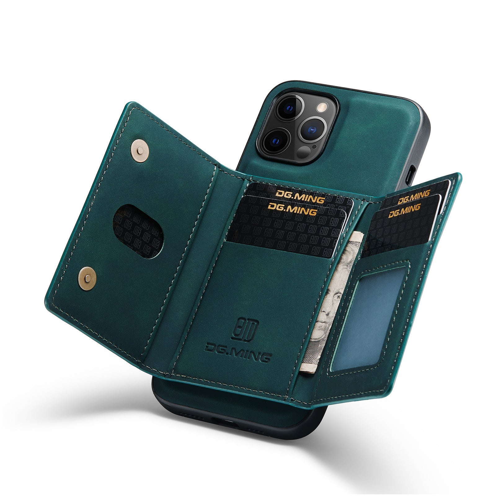 HKM-349139 Magnetic Multi-Function Card Holder Case for iPhone Models, PU Leather Protection in Various Colors