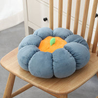 HKM-349267 Soft Pumpkin-Shaped Plush Cushion for Living Room and Office - Available in Multiple Colors