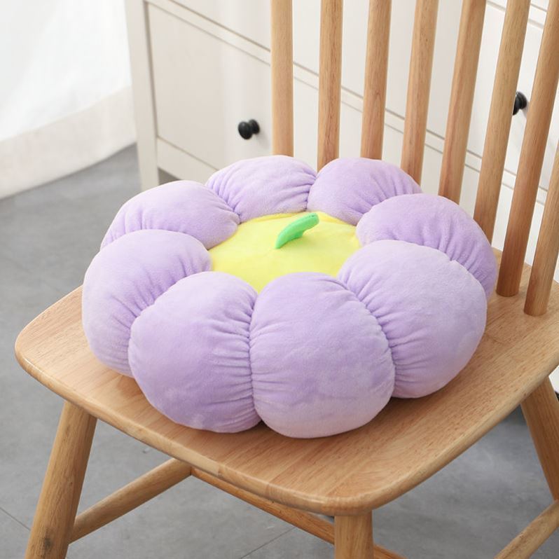 HKM-349267 Soft Pumpkin-Shaped Plush Cushion for Living Room and Office - Available in Multiple Colors