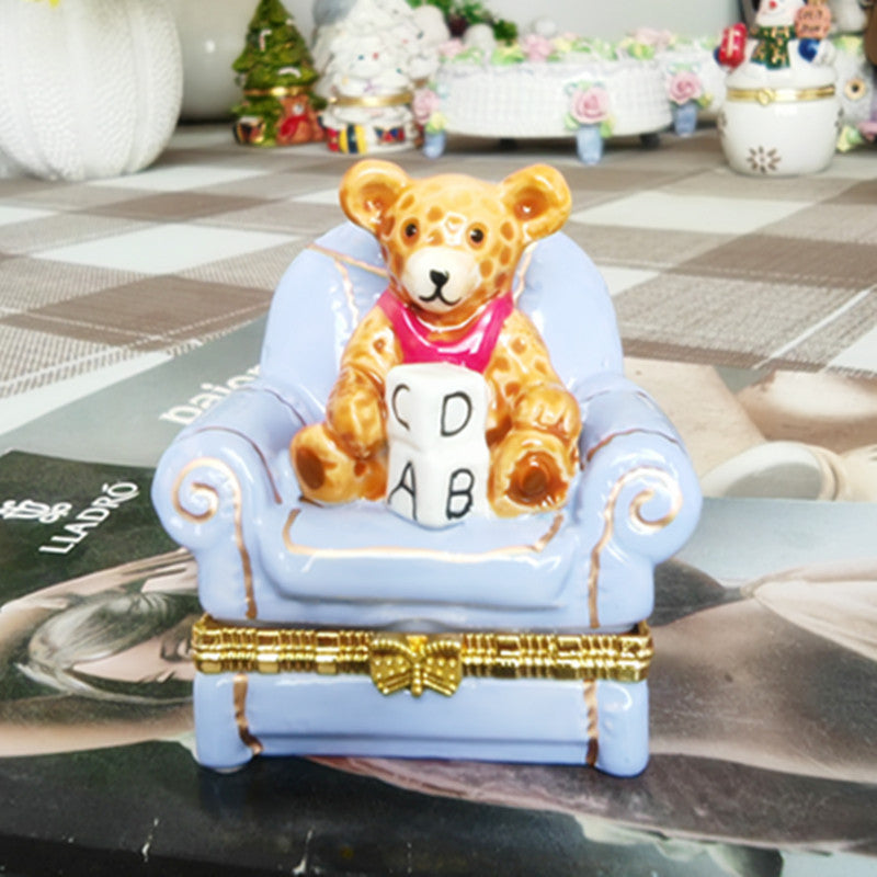 HKM-349331 European and American Ceramic Jewelry Box Collection for Home Decoration