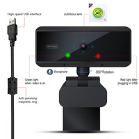 HKM-349395 Full HD USB Computer Camera with Autofocus and Noise Reduction Microphone, Compatible with Windows and Mac Systems