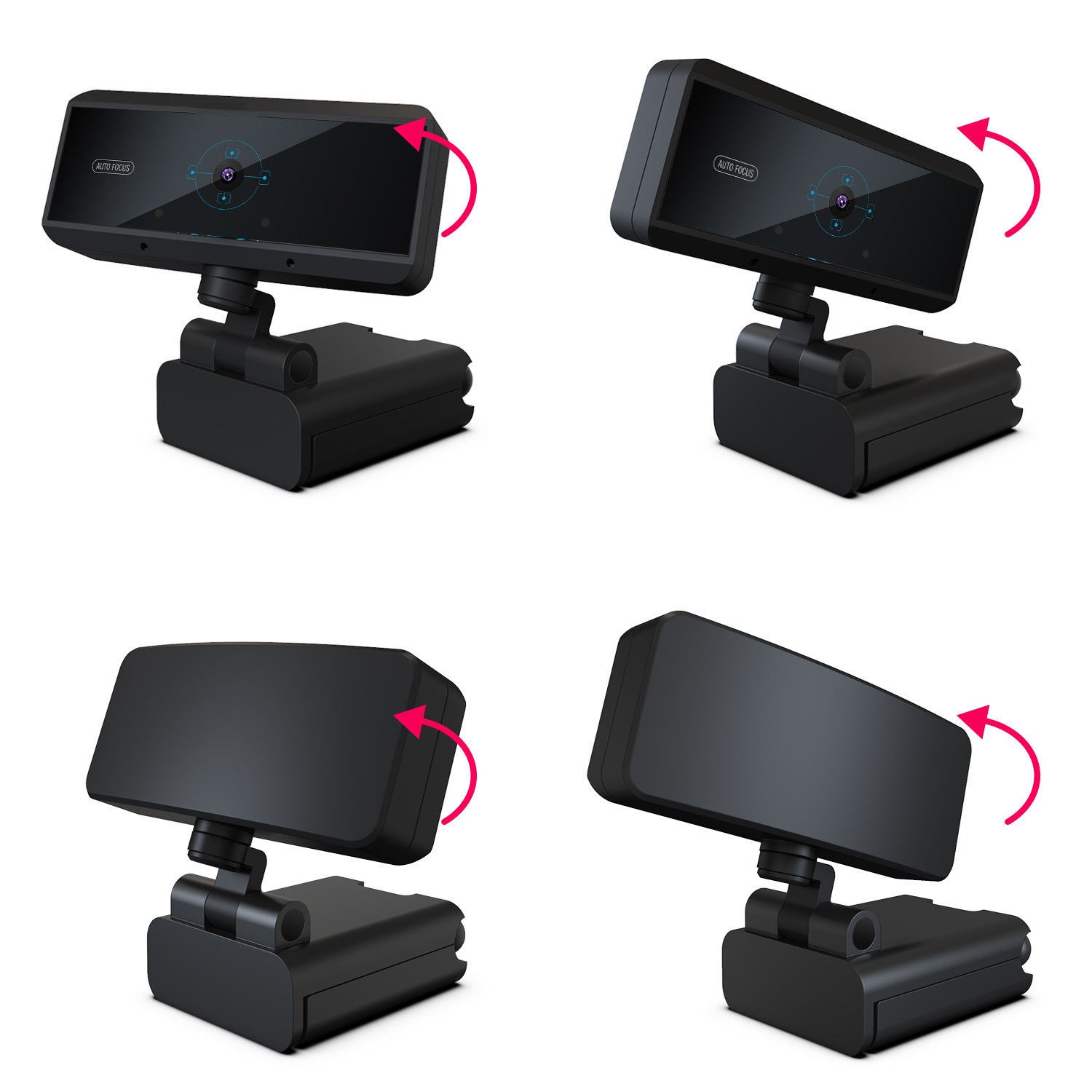 HKM-349395 Full HD USB Computer Camera with Autofocus and Noise Reduction Microphone, Compatible with Windows and Mac Systems