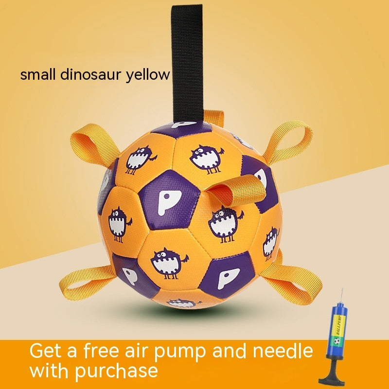 HKM-349395 Interactive Dog Football Toy for Outdoor Play and Training - Durable PU Material with Cute Designs