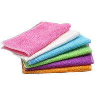 HKM-349459 Absorbent Bamboo Fiber Dish Towels in Mixed Colors and Solid Shades