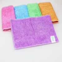 HKM-349459 Absorbent Bamboo Fiber Dish Towels in Mixed Colors and Solid Shades