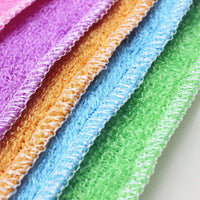 HKM-349459 Absorbent Bamboo Fiber Dish Towels in Mixed Colors and Solid Shades