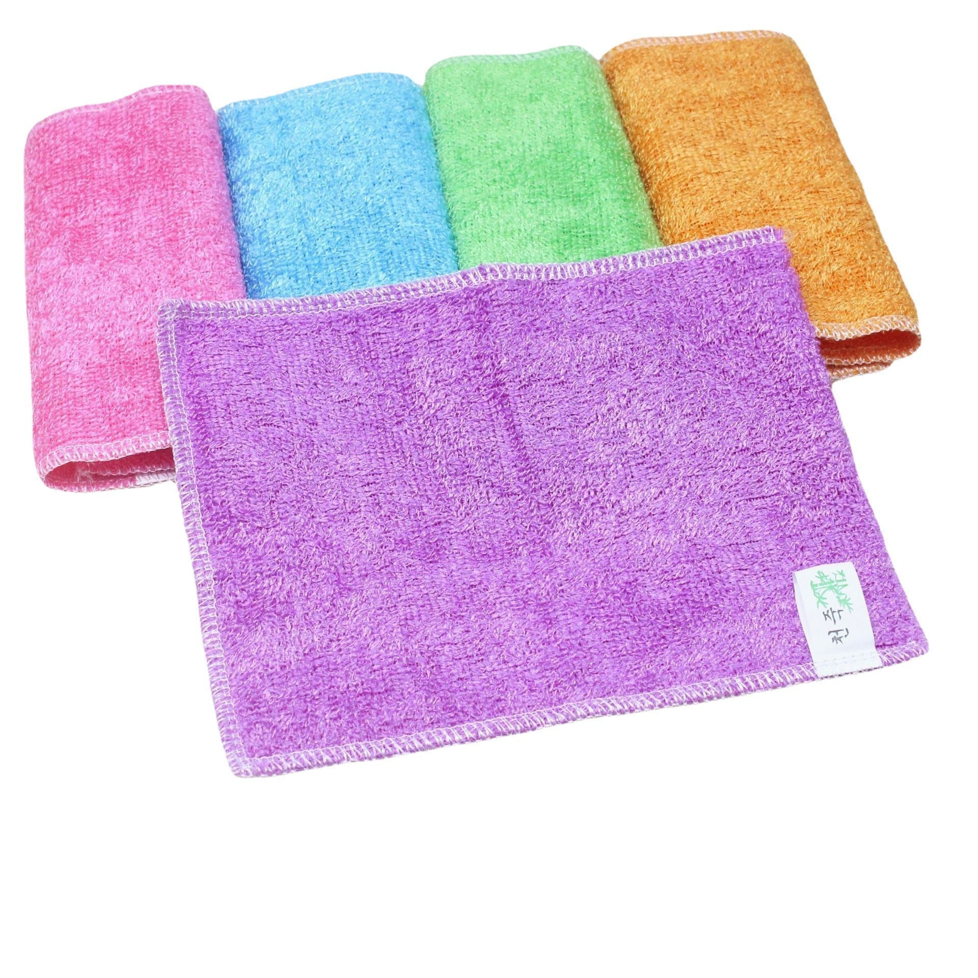 HKM-349459 Absorbent Bamboo Fiber Dish Towels in Mixed Colors and Solid Shades