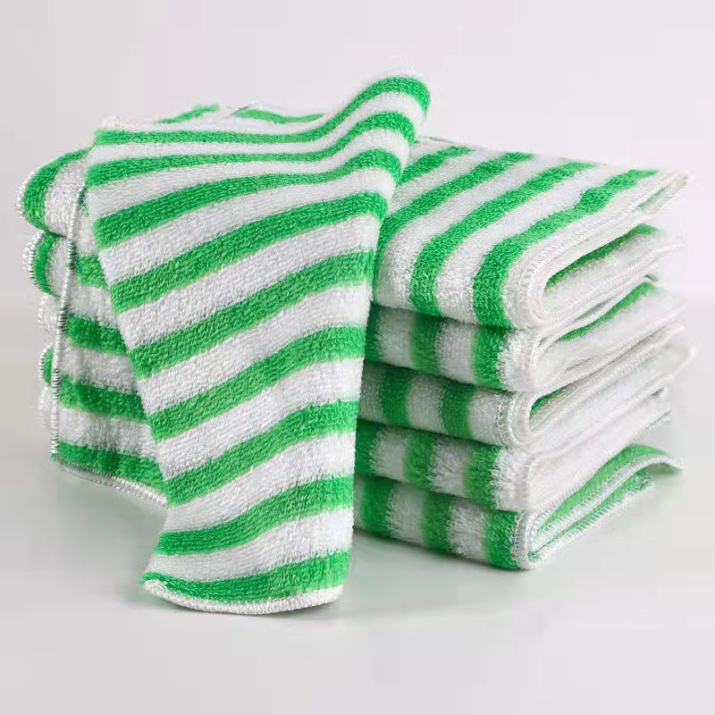 HKM-349459 Absorbent Bamboo Fiber Dish Towels in Mixed Colors and Solid Shades