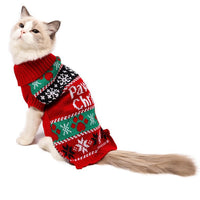 HKM-349459 Cozy Winter Pet Sweater for Small Dogs and Cats - Cartoon Snowman Design, Acrylic Fabric