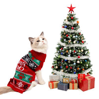 HKM-349459 Cozy Winter Pet Sweater for Small Dogs and Cats - Cartoon Snowman Design, Acrylic Fabric